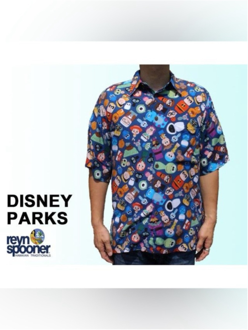 NWOT Disney Parks Disneyland Pixar Fest Passholder Exclusive Button Up Shirt XXL - Picture 8 of 8